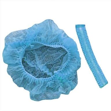Farmson Non Woven Skin Friendly Blue Color Disposable Bouffant Cap Length: 2-3 Inch (In)