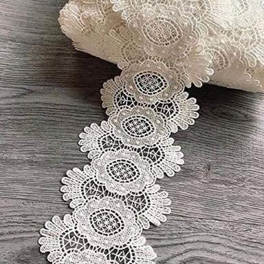 White Polyester GPO Lace For Ladies Garment