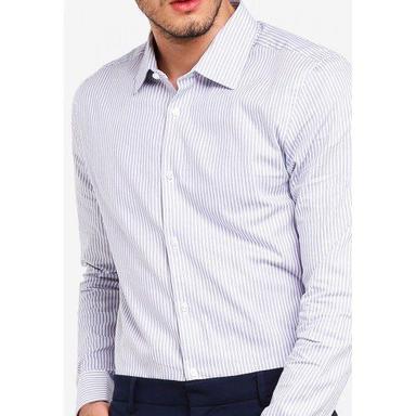 White Color Formal Regular Wear Men Full Sleeve Cotton Shirt Collar Style: Straight