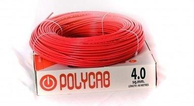 180 Meter, 1100 Volt, 12 Amp, Red Color Heat Resistant Polycab Wire For Industrial Conductor Material: Copper