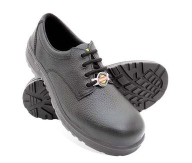 Black And Brown Lace Up Leather Mens Safety Shoes With 6 To 11 Inch Size Heel Size: Low