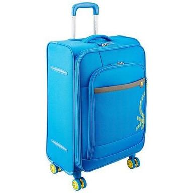 Zipper Water Proof Polyester Blue Color Four Wheel Travel Trolley Bags Usage: Use To Keep Dress
