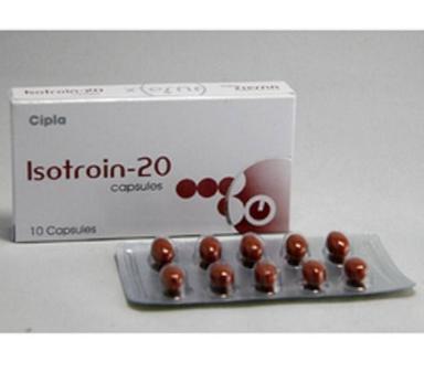  सिप्ला आइसोट्रेटिनॉइन आइसोट्रोइन 20 मिलीग्राम कैप्सूल, मुँहासे के एक गंभीर रूप का इलाज करें, 10 कैप्सूल सामान्य दवाएं 