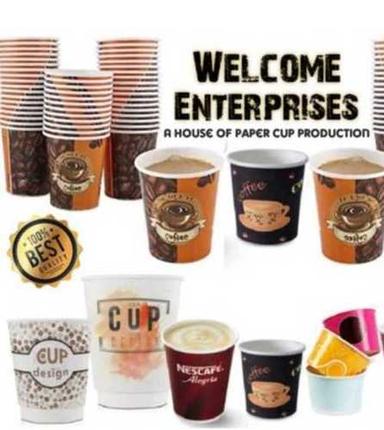 Printed 65 Ml Disposable Paper Glass For Coffee And Tea