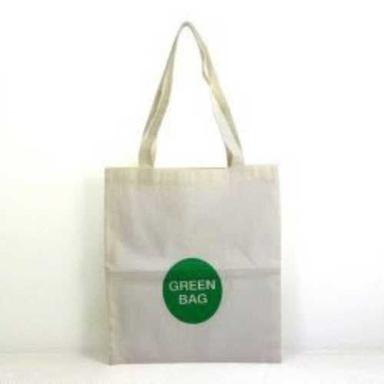 Shopping Bag In Cotton Fabric And Off White Color For Shopping Usage  Design: Trendy