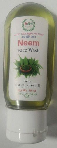Safe To Use 100% Herbal Antibacterial Anti-Acne Neem Face Wash With Vitamin E, 50 Ml
