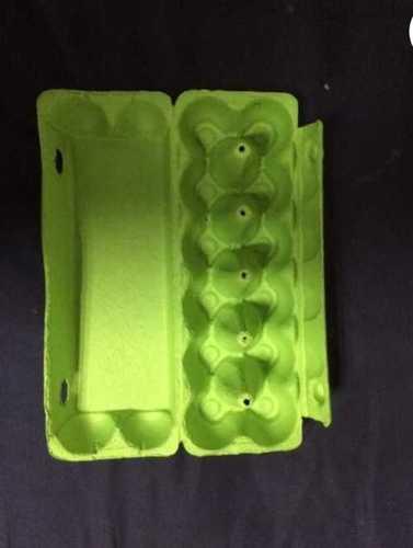 Paper Pulp Egg Tray In Green Color And Rectangular Shape For Egg Storage Size: As Per Customer