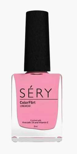 Liquid Sery Nail Polish Soft Marshmallow Pink Rose Glossy Color, Quick Fast Sparkle Polished