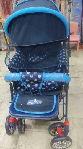 Blue Rust-Proof Lightweighted Long Lasting Portable Printed Baby Stroller Size: Standard