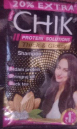 Chik Protein Solutions Thick And Glossy Shampoo, Badam Protein, Bhringraj Oil, Black Tea, And Boost Your Hair Growth 
