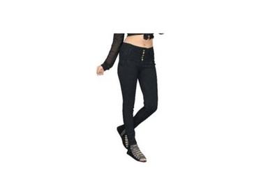 Z Black 5-Button High Waist Slim Fit Stretchable Denim Women Jeans With Ankle Length Age Group: >16 Years