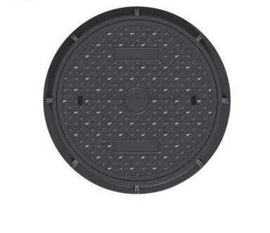 Dark Grey Heavy-Duty Galvanized Iron Round Shaped Sewer Manhole Cover