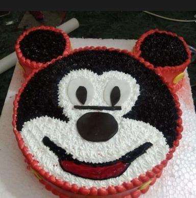 1 Kg Mickey Mouse Face Cream Cake Inner Filled With Chocolate For Kids