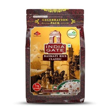 White A Grade 100% Pure And Natural Dried India Gate Classic Basmati Rice, 1Kg Pack