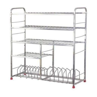 Anti Corrosive And Eco-Friendly Wall Mounted Stainless Steel Kitchen Rack Use: Hotel