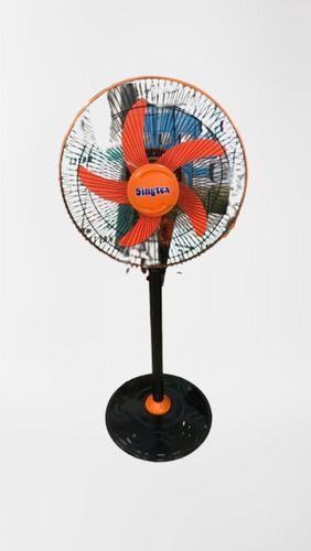 5 Star Black And Orange Color 220 Volt And High Speed Stand Fan Blade Material: Aluminum