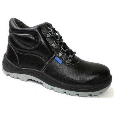 Industrial Mens Anti-Penetration Sole Black Leather Safety Shoes
