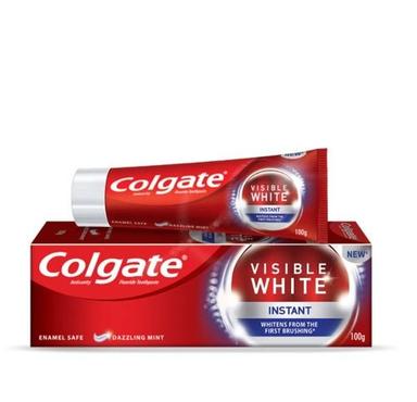 Regular Toothpaste Colgate Visible White Instant Toothpaste, 100Gm Pack For Strong Teeth