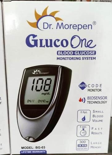 Dr। मोरपेन ग्लुको वन ब्लड ग्लूकोज मॉनिटरिंग सिस्टम Bg-03, 25 फ्री टेस्ट स्ट्रिप्स के साथ, 1 किट बैटरी लाइफ: 3 महीने 