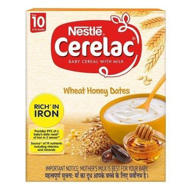 White Nestla Ac Cerelac Baby Cereal With Milk, Wheat Honey Dates, Size; 200 Gm