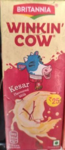Pink Best Price 200Ml Britannia Kesar Flavored Winkin Cow Milk