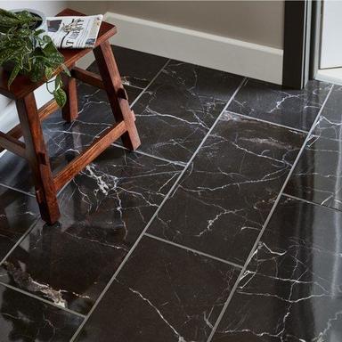 Grays Soft, Luxurious Appeal Black Color And White Color Design Marble Floor Tiles