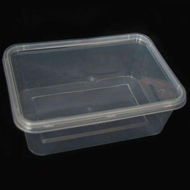 Transparent Rectangular Disposable Plastic Container For Packaging, 500Gm Capacity Application: Hotels