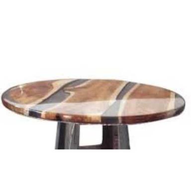 Brown Handmade Termite Proof Round Centre Table For Hotel And Restaurant