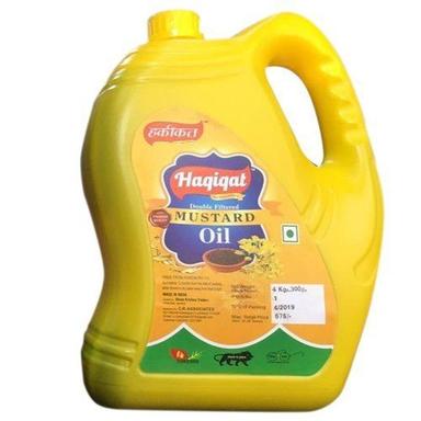 Organic Haqiqat Light Yellow Expeller Mustard Oil For Cooking, Pack Size 4.3 Litre