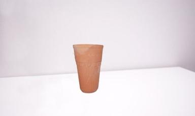 Light Weight Brown Color Handmade Round Kul Had Cup Used For Tea, Coffee Design: Line