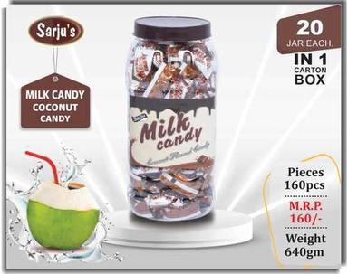 Sarju Brand Milk Coconut Candy Pack Size: 160 Pcs