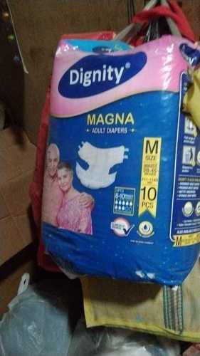 White 100 Percent Leakage Protection Dignity Magna Adult Diapers, For Comfortable