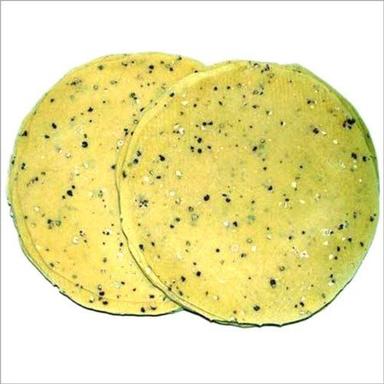 100 Percent Fresh And Pure Moong Dal Papad Food Grade Round Shape In Yellow Colour Best Before: 6 Months