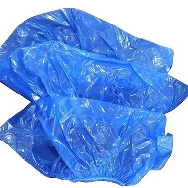 Blue Disposable Plastic Shoe Cover Free Size Uses For Safety From Bacteria And Viruses 