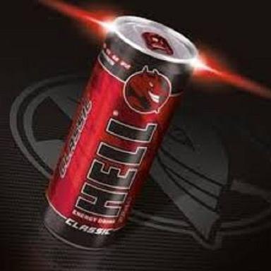 Red Color Hell Classic Carbonatited Energy Drink With Refreshing Flavors Packaging: Can (Tinned)