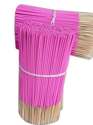 Insect Resistant Charcoal Pink Raw Agarbatti For Religious Purpose With 100% Bamboo Wood
