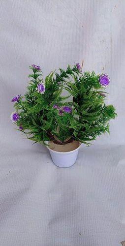 Non-Toxic And Safe Cleaning Artificial Bonsai Plant With Purple And Green Leaves 