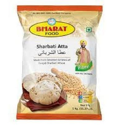 Bharat Food Sharbati Atta Made From Selected Varieties Of Panjab Sharbati Wheat, 1Kg Carbohydrate: 75 Grams (G)