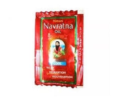 Red Navratna Ayurvedic Cool Hair Oil Pouch With 9 Herbal Ingredients 30 Ml