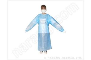 Blue Disposable Non Woven Free Size Disposable Gown For Hospital Uses