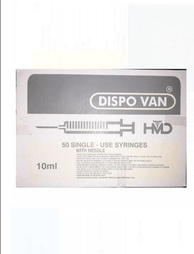 10 Ml 50 Stainless Steel Syringes With Needle For Hospital, Clinic, Single Use Grade: Medical Grade