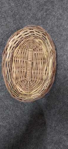 Handcrafted Brown Color Oval Shape Natural Cane Fruit Basket For Gift & Packaging Depth: 3 Inch (In)