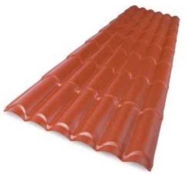 Square Light Weight Strong And Durable Lotus Red Good Quality Plastic Tile Roof Sheet