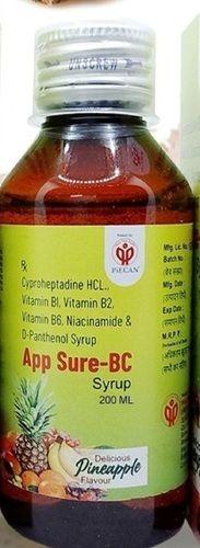 Delicious Pineapple Flavor App Sure-Bc Syrup 200 Ml General Medicines