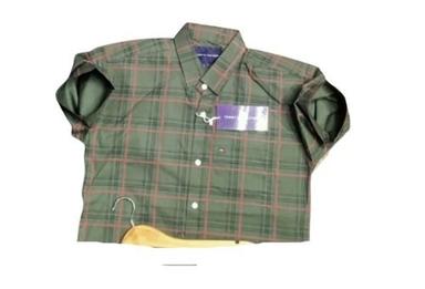 Washable Green Color Box Checked With Full Sleeves, Casual Shirt For Men