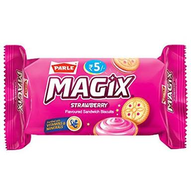 Sweet Delicious Natural Taste Parle Magix Strawberry Flavored Sandwich Biscuits Fat Content (%): 10 Grams (G)