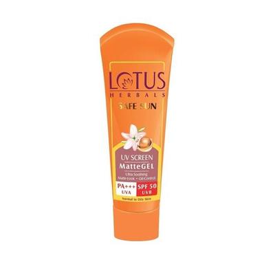 Lotion Lotus Herbals Safe Sun Uv Screen Matte Gel With Pa+++ Uva And Spf 50V