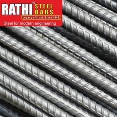 Mild Steel 8Mm To 25 Mm Rathi Tmt Bar For Construction Uses Dimensions: 6 X 5.5 X 4.5  Centimeter (Cm)