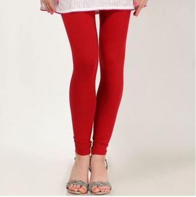 Red Women'S Comfortable And Stretchable Comfortable Slim Fit Cotton Ankle Length Legging
