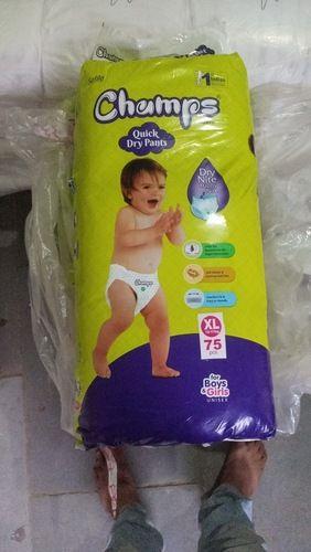 White Champ Quick Dry Pants, For Baby Diaper, Xl 75, With Good Build Quality, Provides Comfort